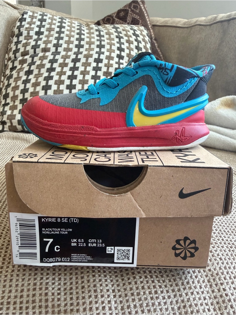 Nike Kids Kyrie 8 SE Toddler Sneakers - Black/Red/Yellow/Blue